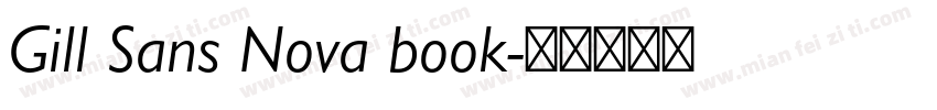 Gill Sans Nova book字体转换